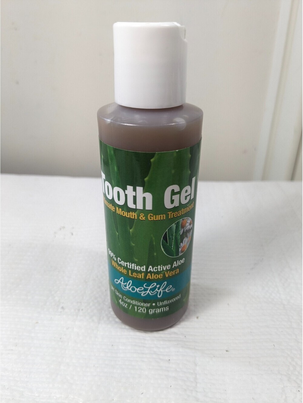 NEW Aloe Life Tooth Gel 4 oz ultimate mouth & gum treatment Unflavored aloe vera